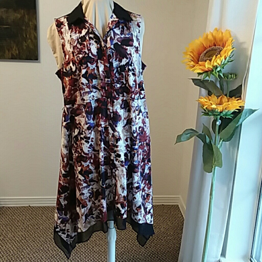 Vera Wang XL multi color sleeveless dress